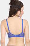 Rosaline Padded Wired Medium Coverage Lace Bra - Beaucoup Blue — thumbnail 2